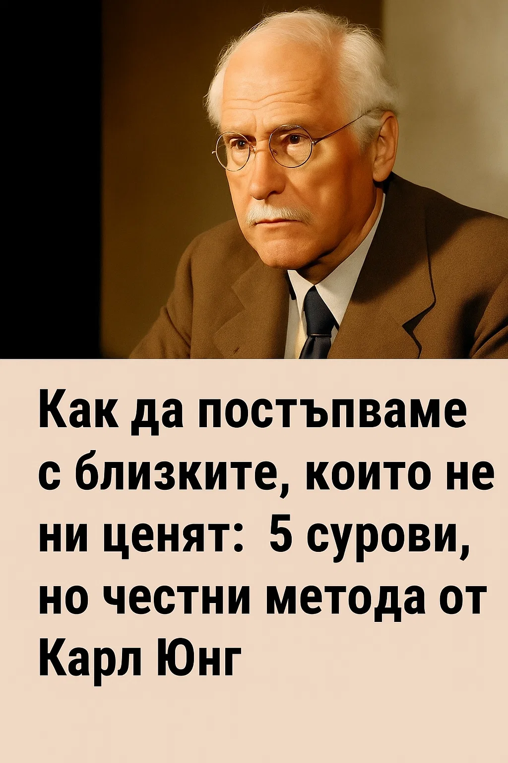 Как да постъпваме с близките, които не ни ценят: 5 сурови, но честни метода от Карл Юнг. Подробности. 👇👇👇 3