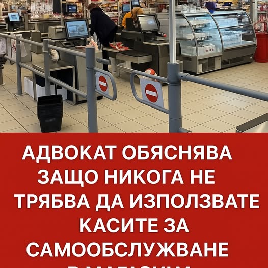 Адвокат обяснява защо НИКОГА не трябва да използвате касите за самообслужване в магазина 👇 3 616028526 122155210394939944 3209023243919056180 n